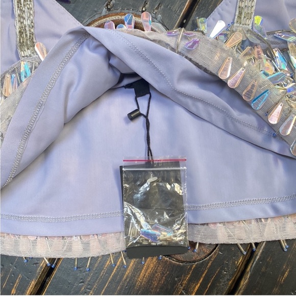 NBD Kimmie Embellished Top in Metallic Silver - Picture 12 of 16